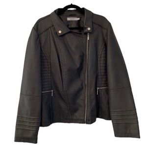 Rickis Faux Leather XL Jacket - Grey